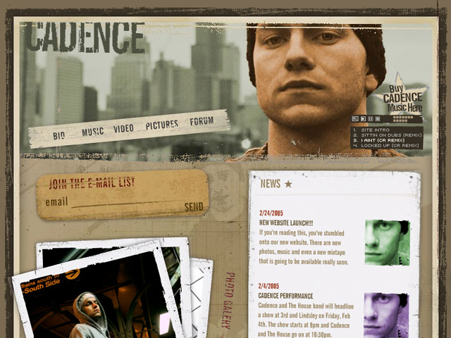 Cadence: Artist Site and TV Spot