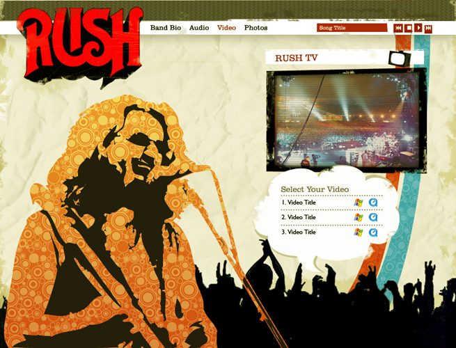 Rush – band site